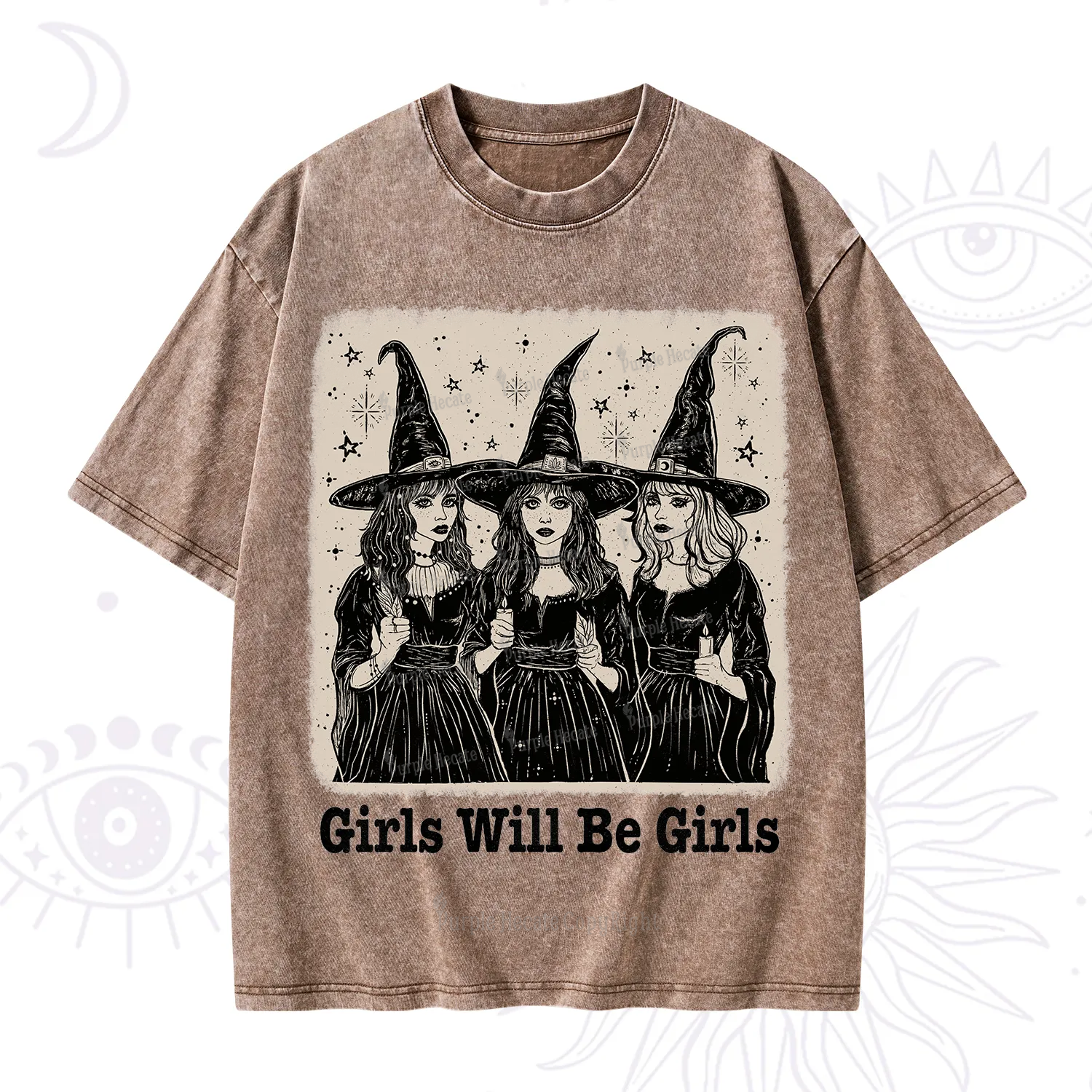 Purplehecate Girls Will Be Girls Washed T-Shirt