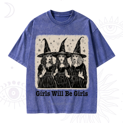 Purplehecate Girls Will Be Girls Washed T-Shirt
