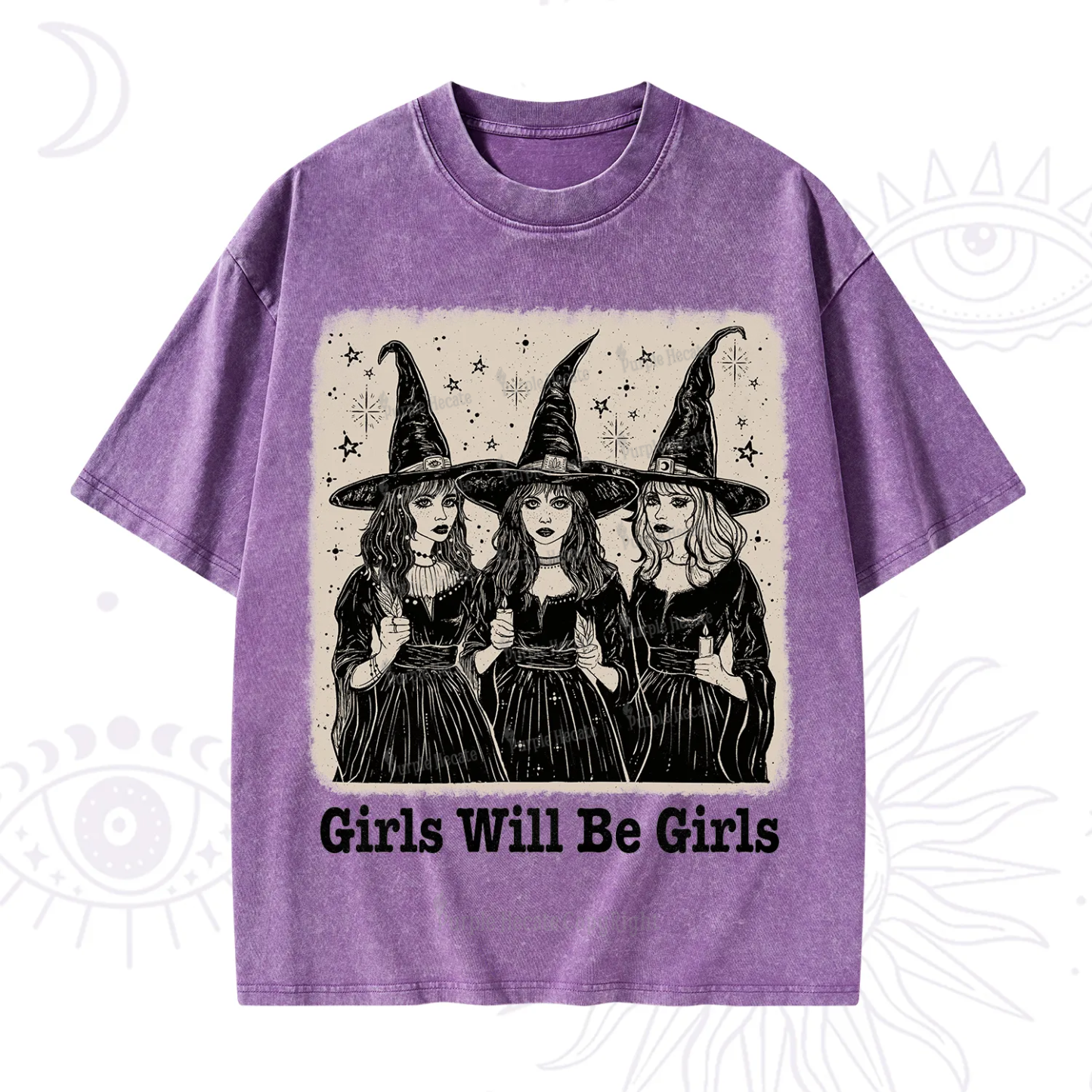 Purplehecate Girls Will Be Girls Washed T-Shirt