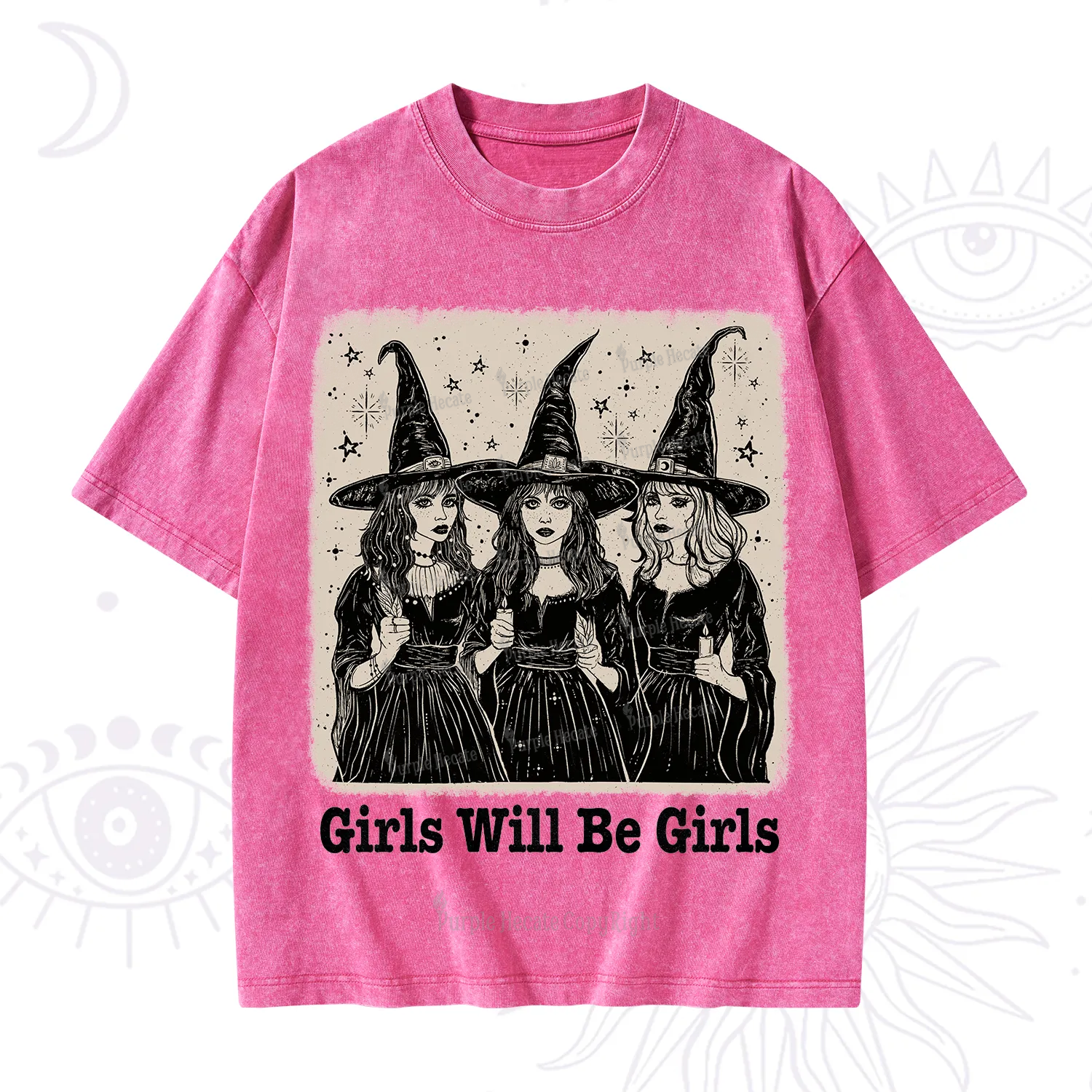 Purplehecate Girls Will Be Girls Washed T-Shirt