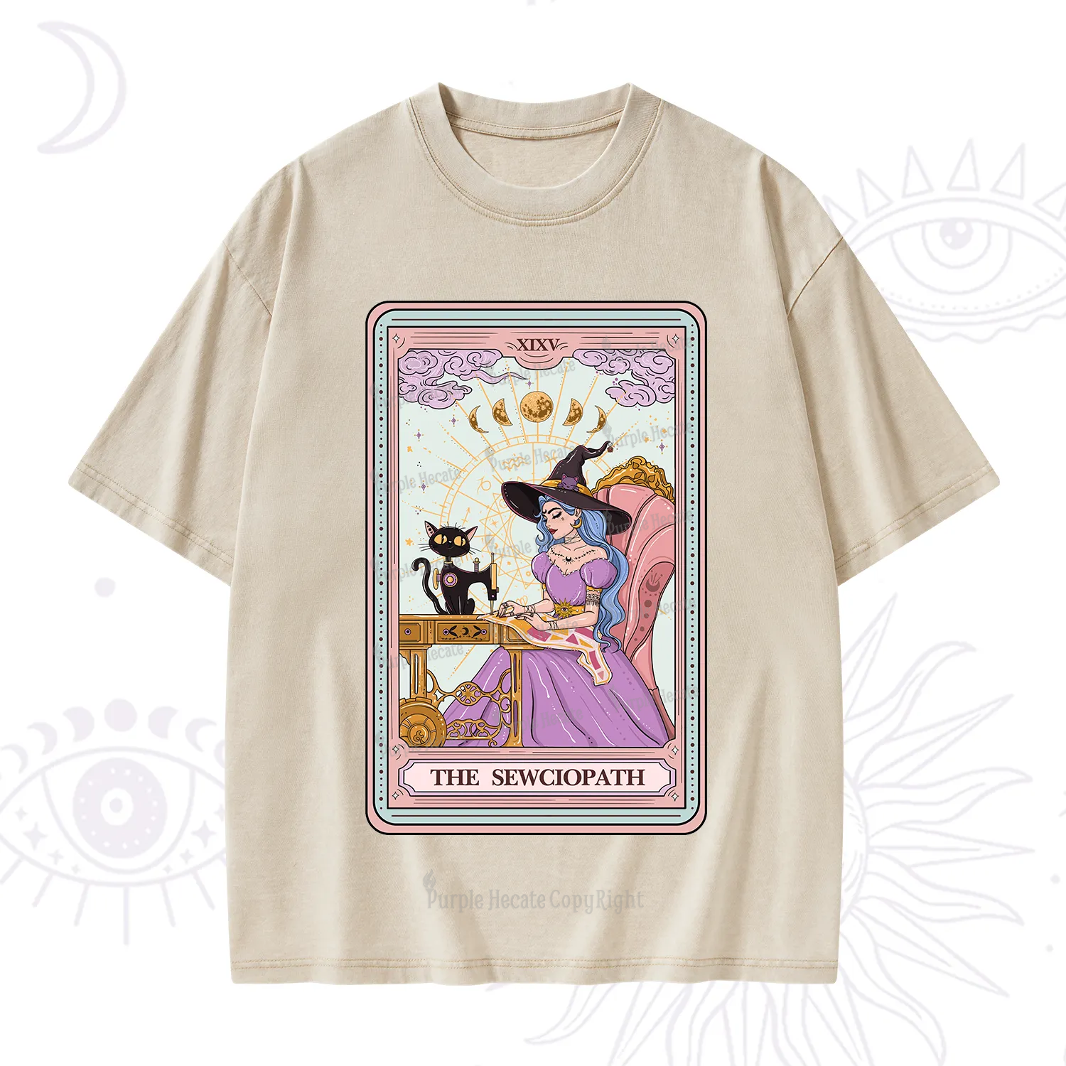 Purplehecate The Sewciopath Tarot Washed T-Shirt