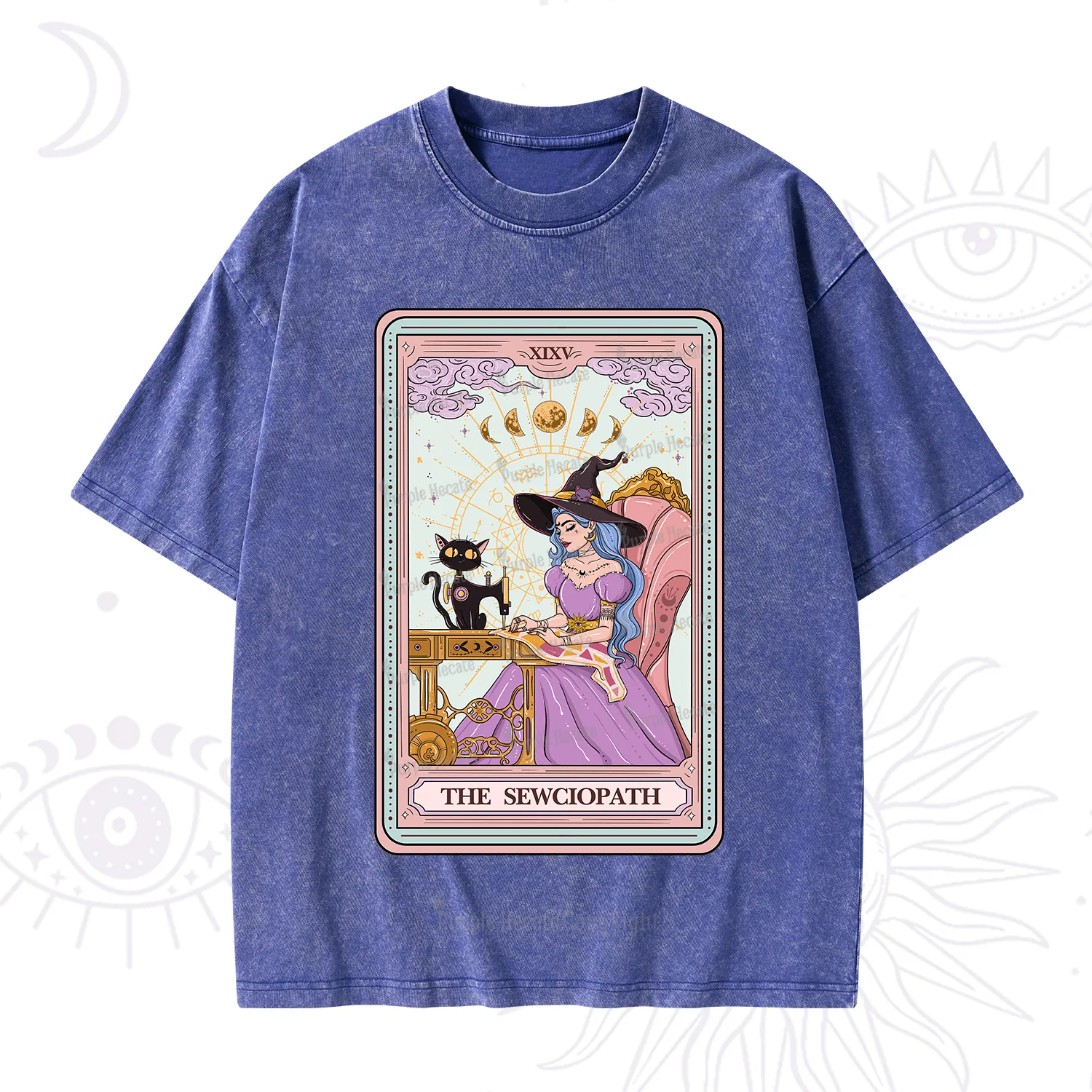 Purplehecate The Sewciopath Tarot Washed T-Shirt