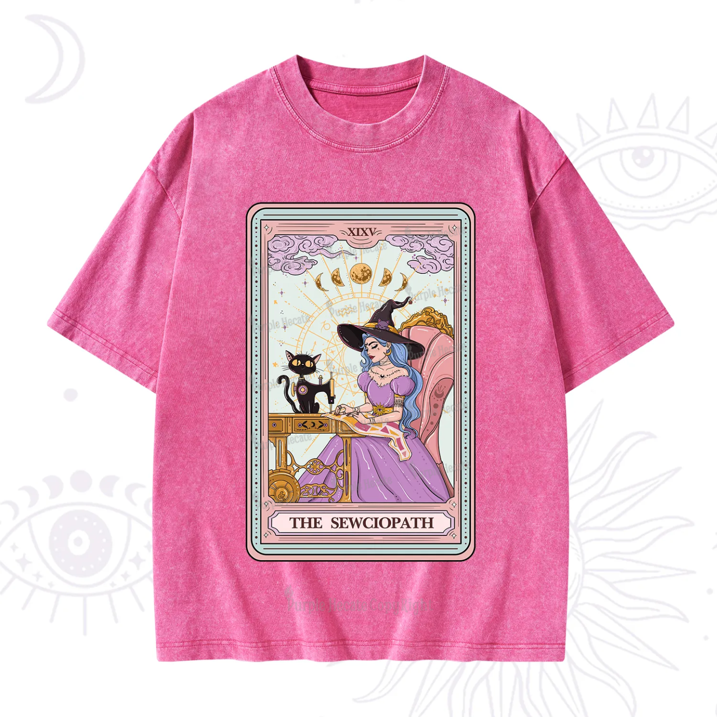 Purplehecate The Sewciopath Tarot Washed T-Shirt