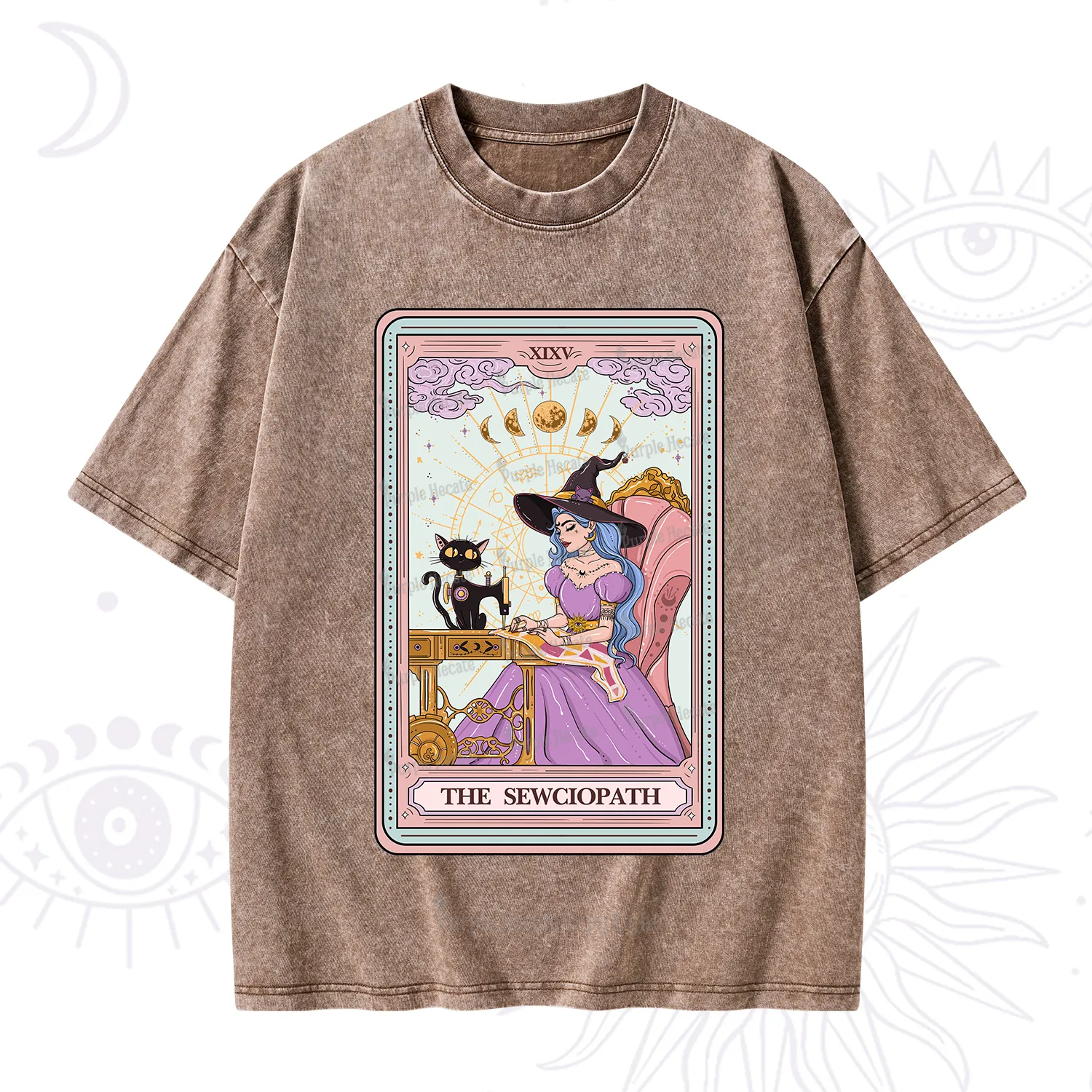 Purplehecate The Sewciopath Tarot Washed T-Shirt