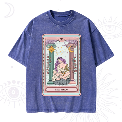 Purplehecate The Virgo Goddess Tarot Washed T-Shirt