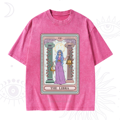 Purplehecate The Libra Goddess Tarot Washed T-Shirt