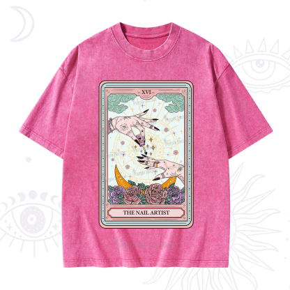Purplehecate The Nail Artist Tarot Washed T-Shirt