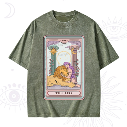 Purplehecate The Leo Goddess Tarot Washed T-Shirt