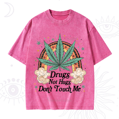 Purplehecate Drugs Not Hugs Washed T-Shirt
