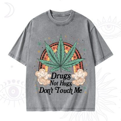 Purplehecate Drugs Not Hugs Washed T-Shirt