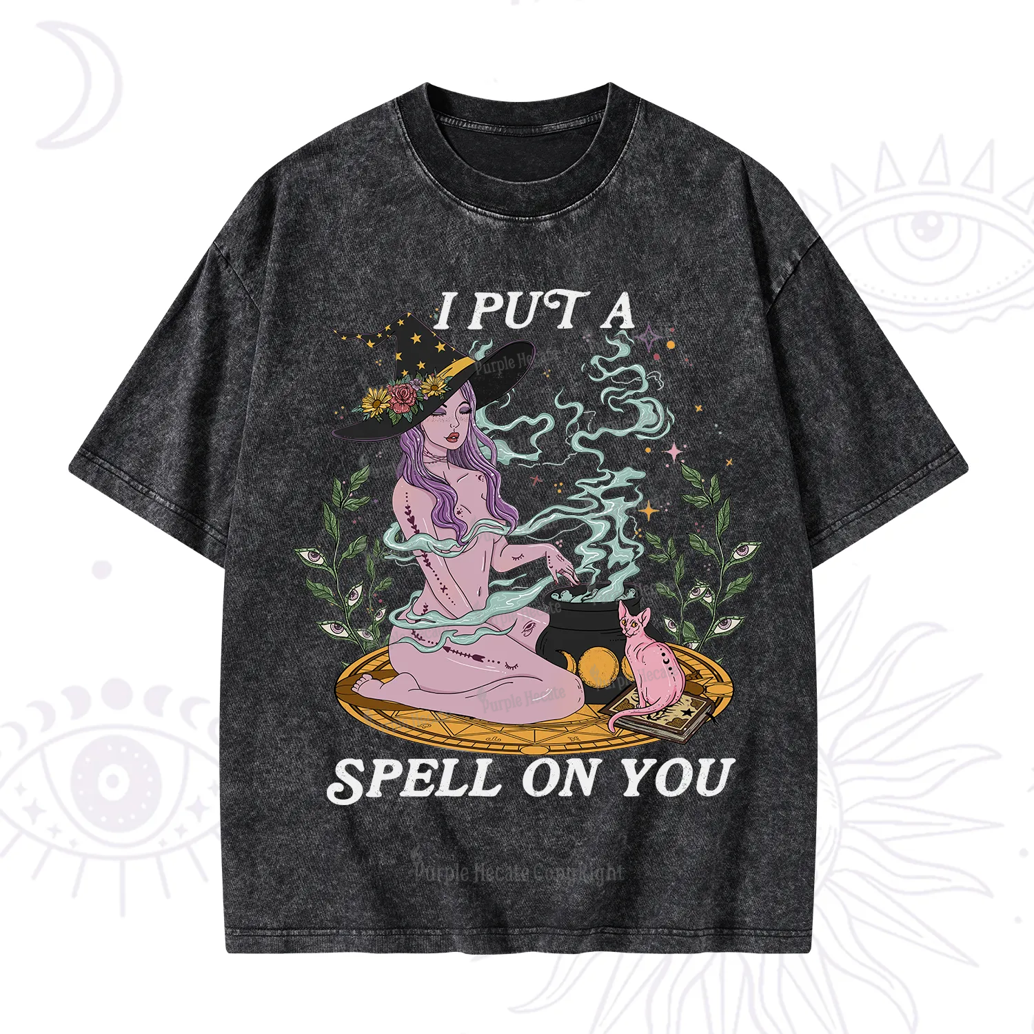 Purplehecate I Put A Spell On You Washed T-Shirt
