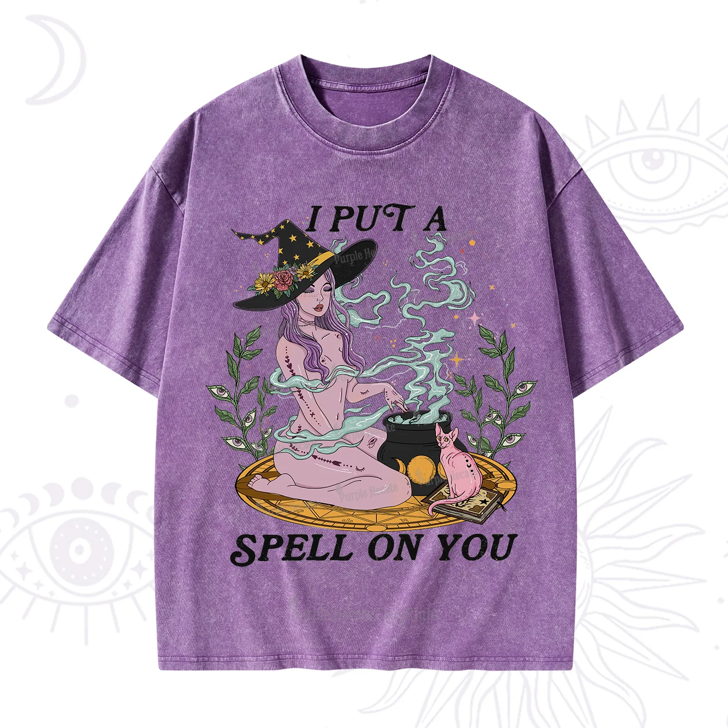 Purplehecate I Put A Spell On You Washed T-Shirt