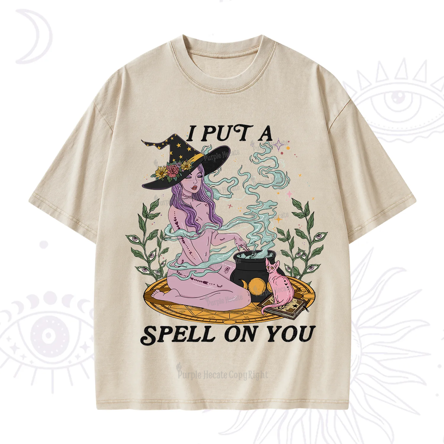 Purplehecate I Put A Spell On You Washed T-Shirt