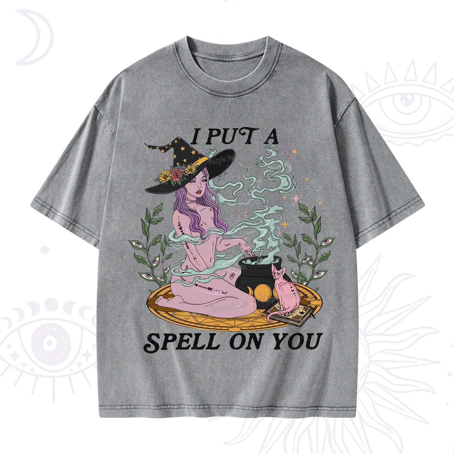 Purplehecate I Put A Spell On You Washed T-Shirt