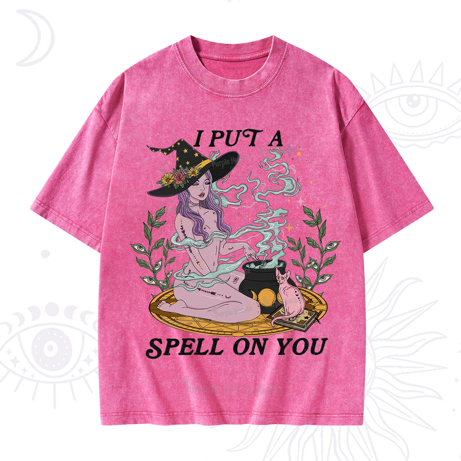 Purplehecate I Put A Spell On You Washed T-Shirt