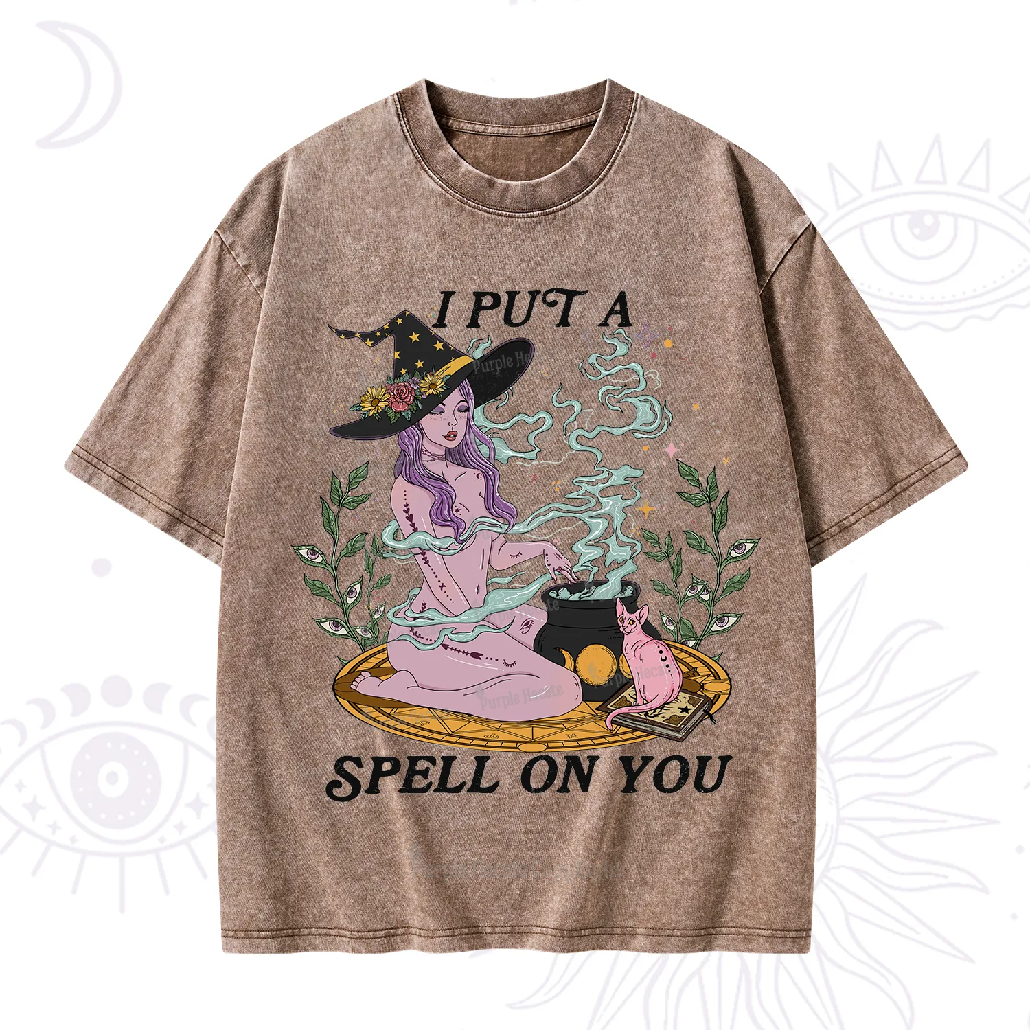 Purplehecate I Put A Spell On You Washed T-Shirt