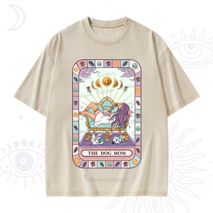 Purplehecate The Chill Dog Mom Washed T-Shirt