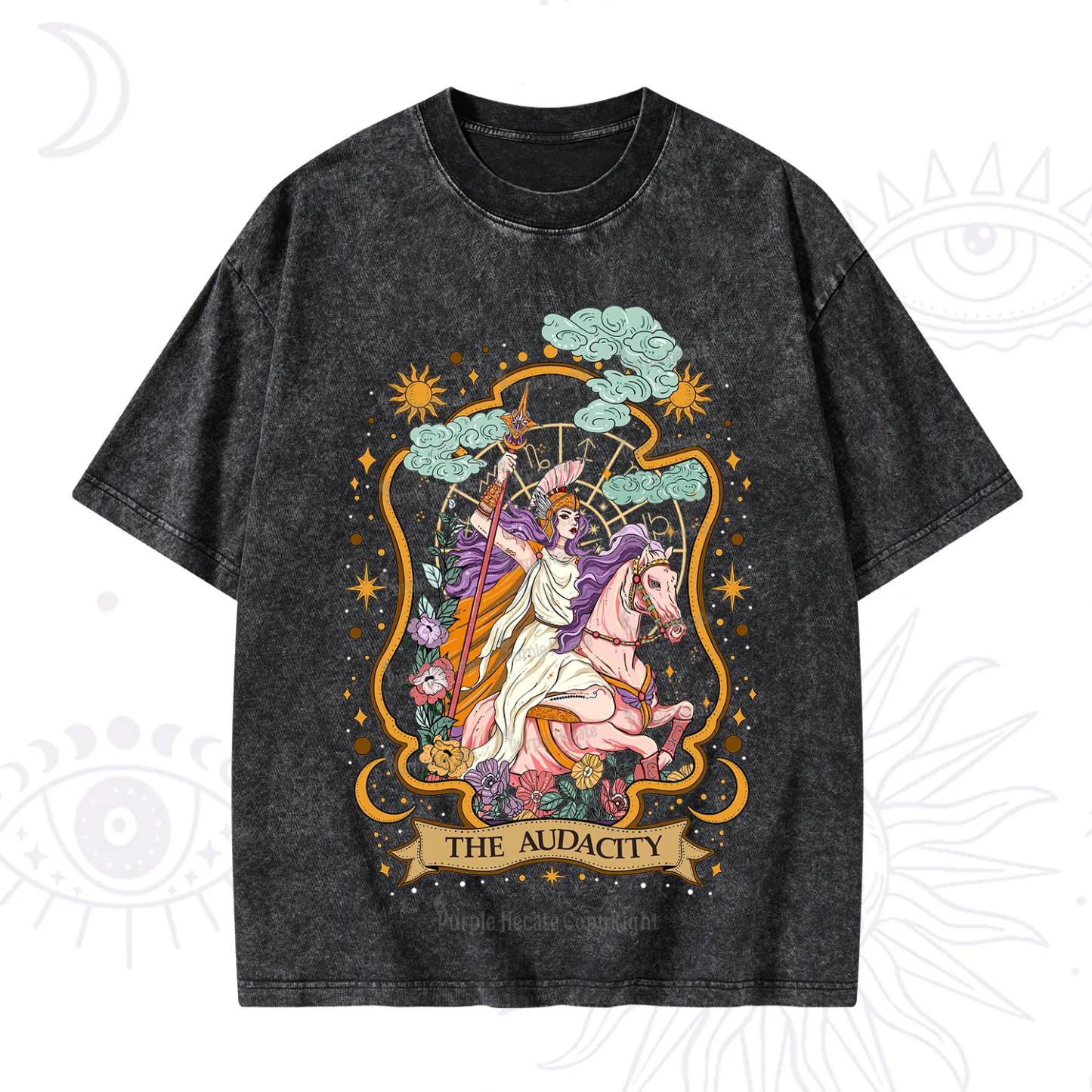 Purplehecate The Audacity Goddess Washed T-Shirt