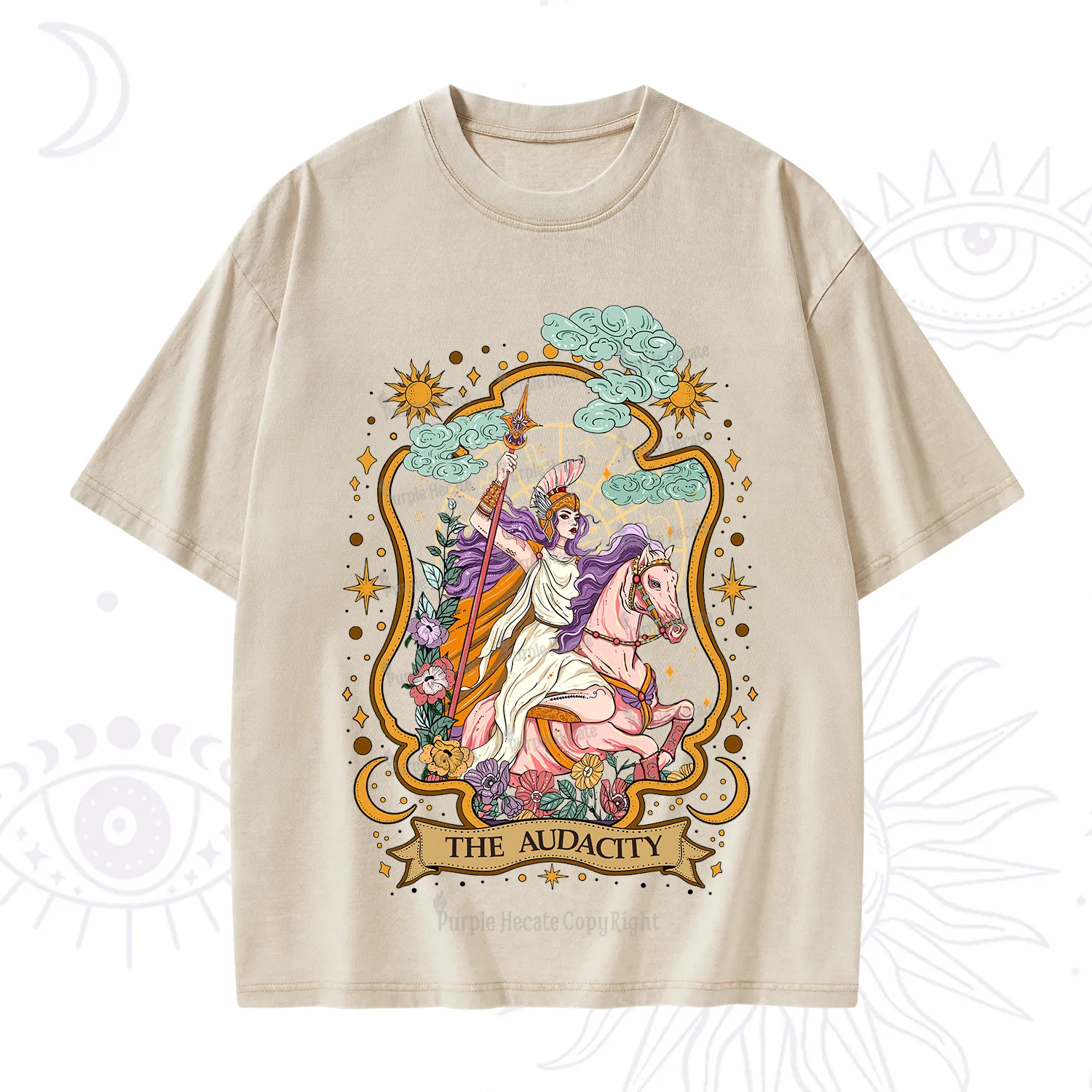 Purplehecate The Audacity Goddess Washed T-Shirt