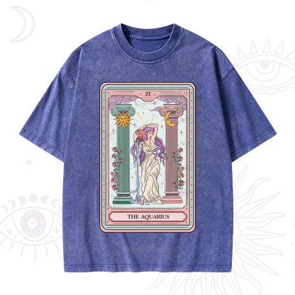 Purplehecate The Aquarius Goddess Tarot Washed T-Shirt