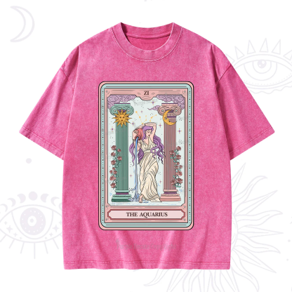 Purplehecate The Aquarius Goddess Tarot Washed T-Shirt
