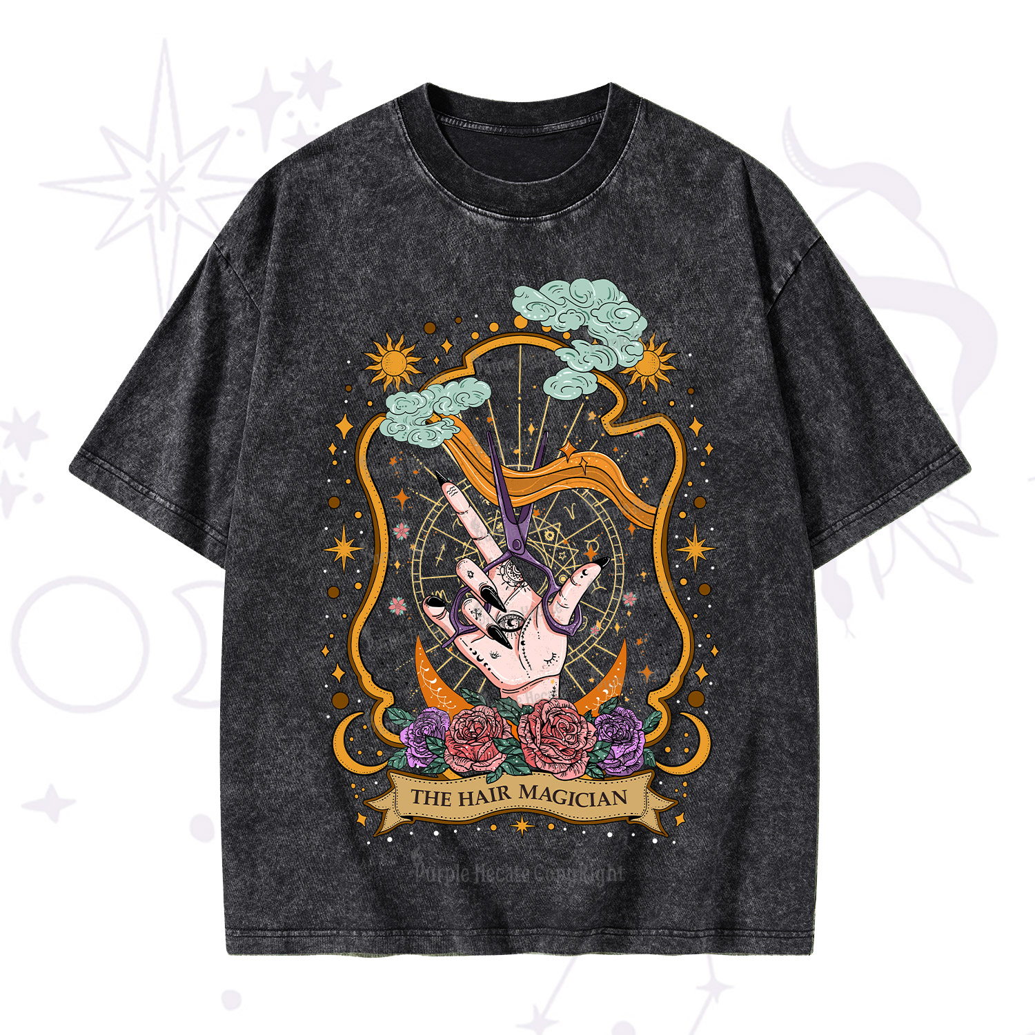 Purplehecate The Hair Magician Washed T-Shirt