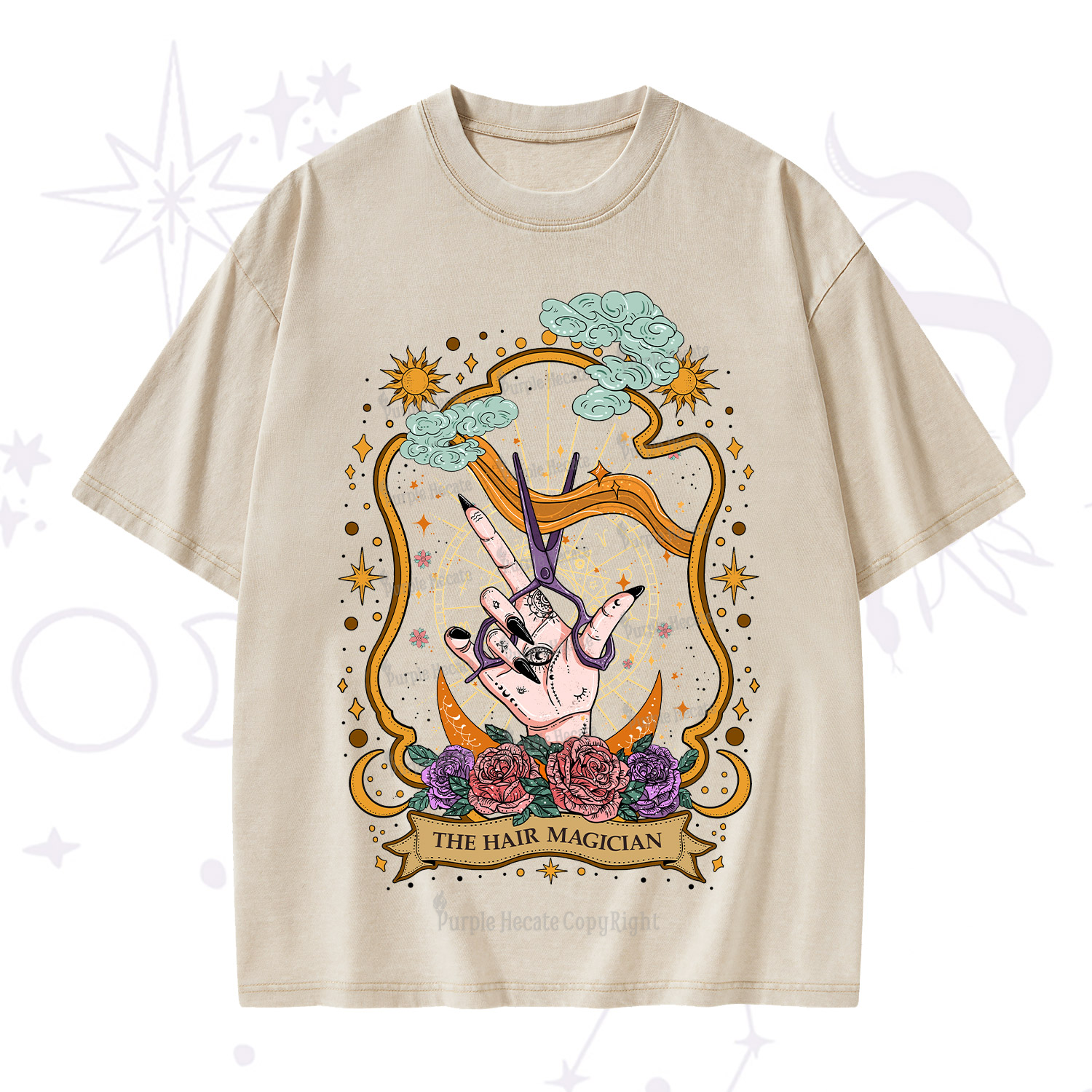 Purplehecate The Hair Magician Washed T-Shirt