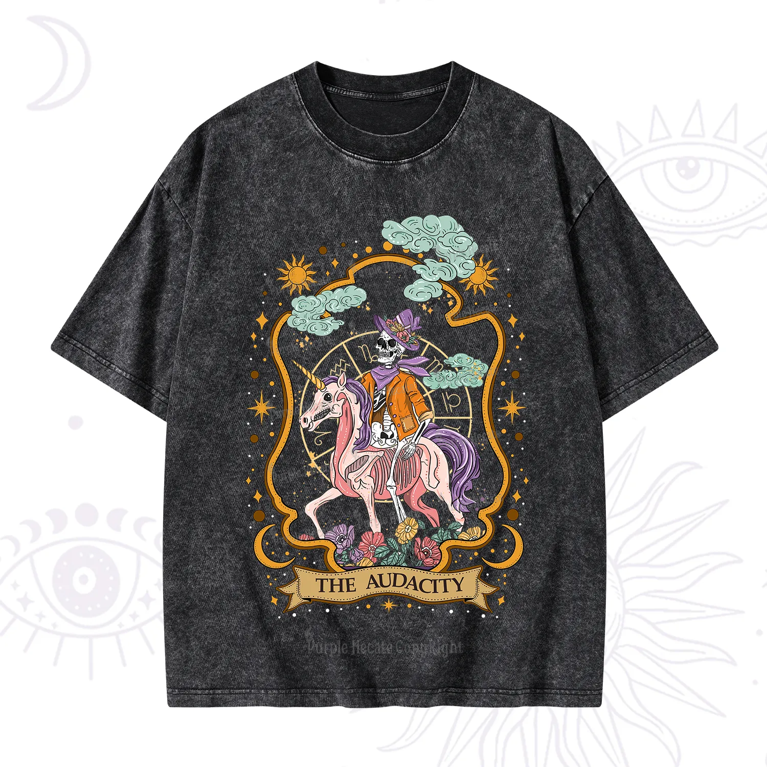 Purplehecate The Audacity Skeleton Washed T-Shirt