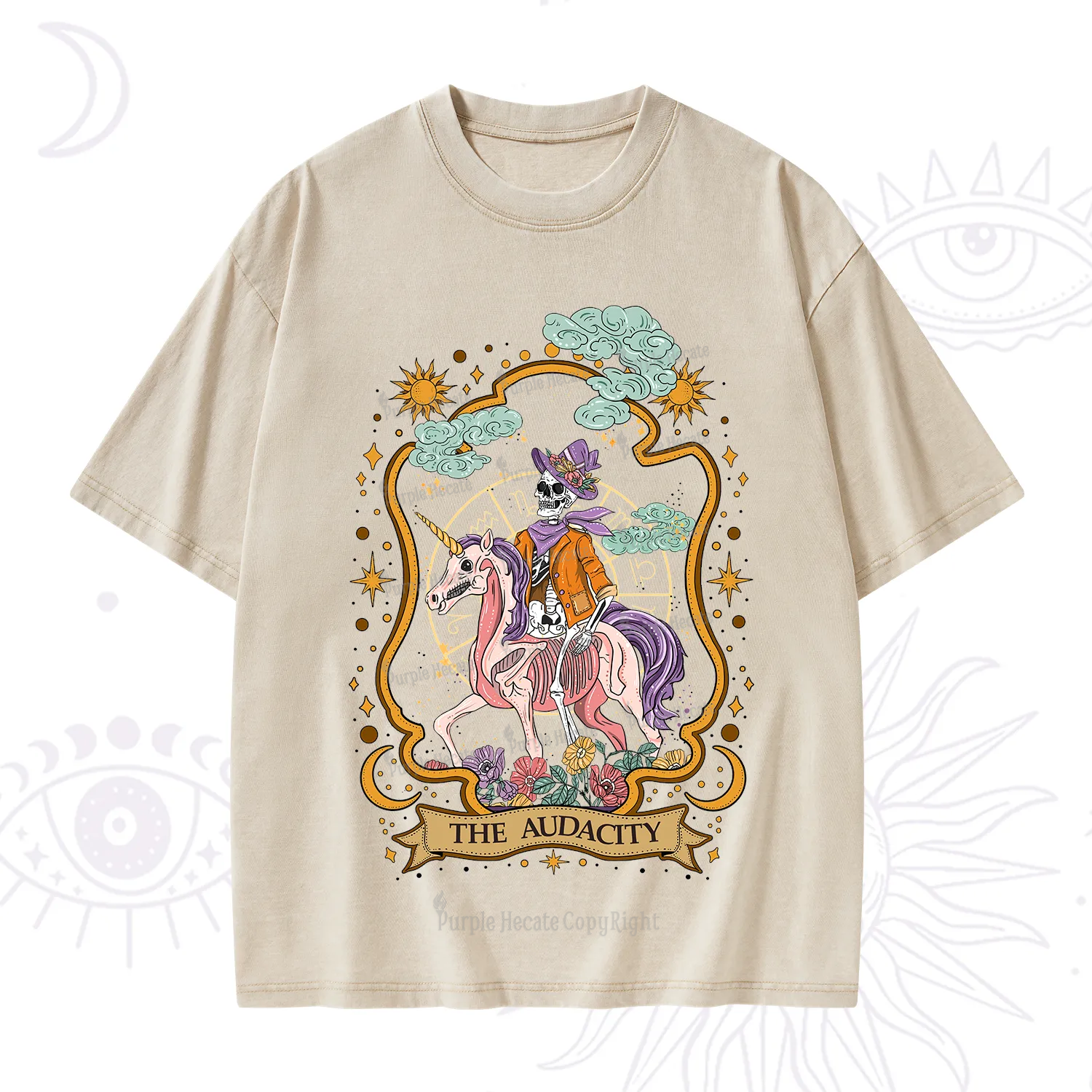 Purplehecate The Audacity Skeleton Washed T-Shirt