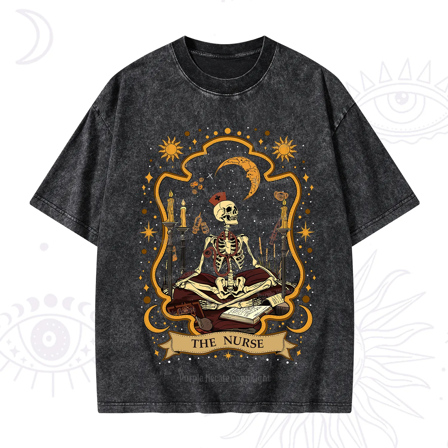 Purplehecate The Nurse Skeleton Washed T-Shirt