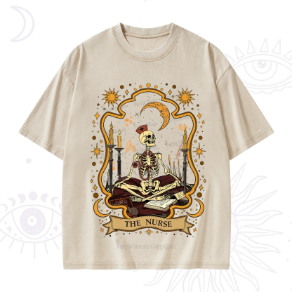 Purplehecate The Nurse Skeleton Washed T-Shirt
