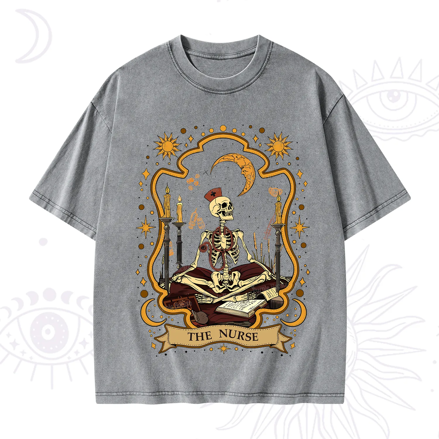 Purplehecate The Nurse Skeleton Washed T-Shirt