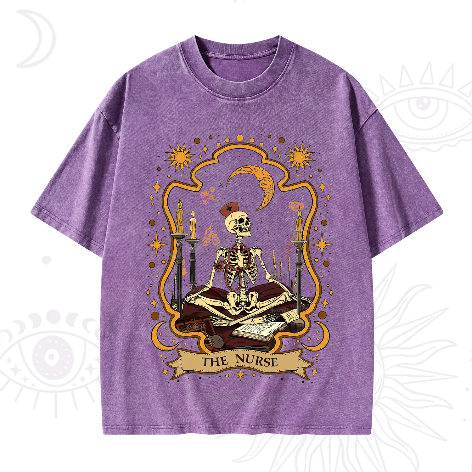 Purplehecate The Nurse Skeleton Washed T-Shirt