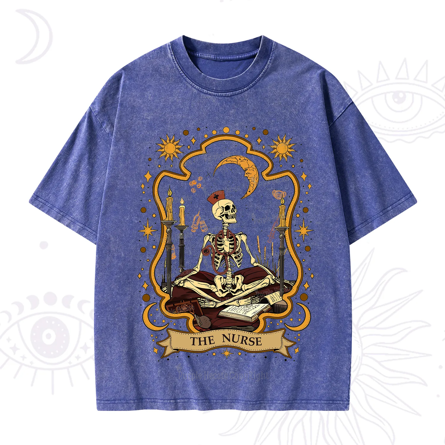 Purplehecate The Nurse Skeleton Washed T-Shirt
