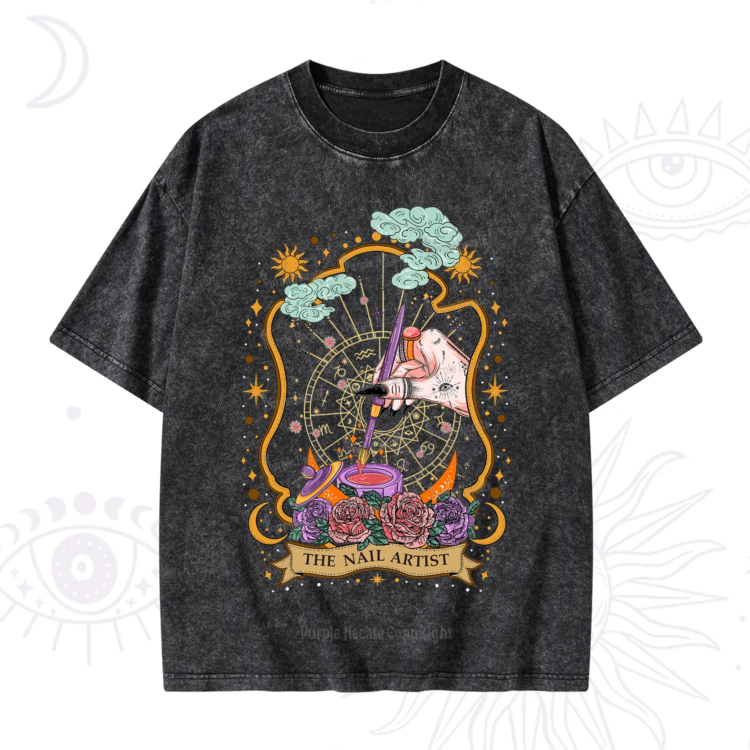 Purplehecate The Nail Artist Washed T-Shirt