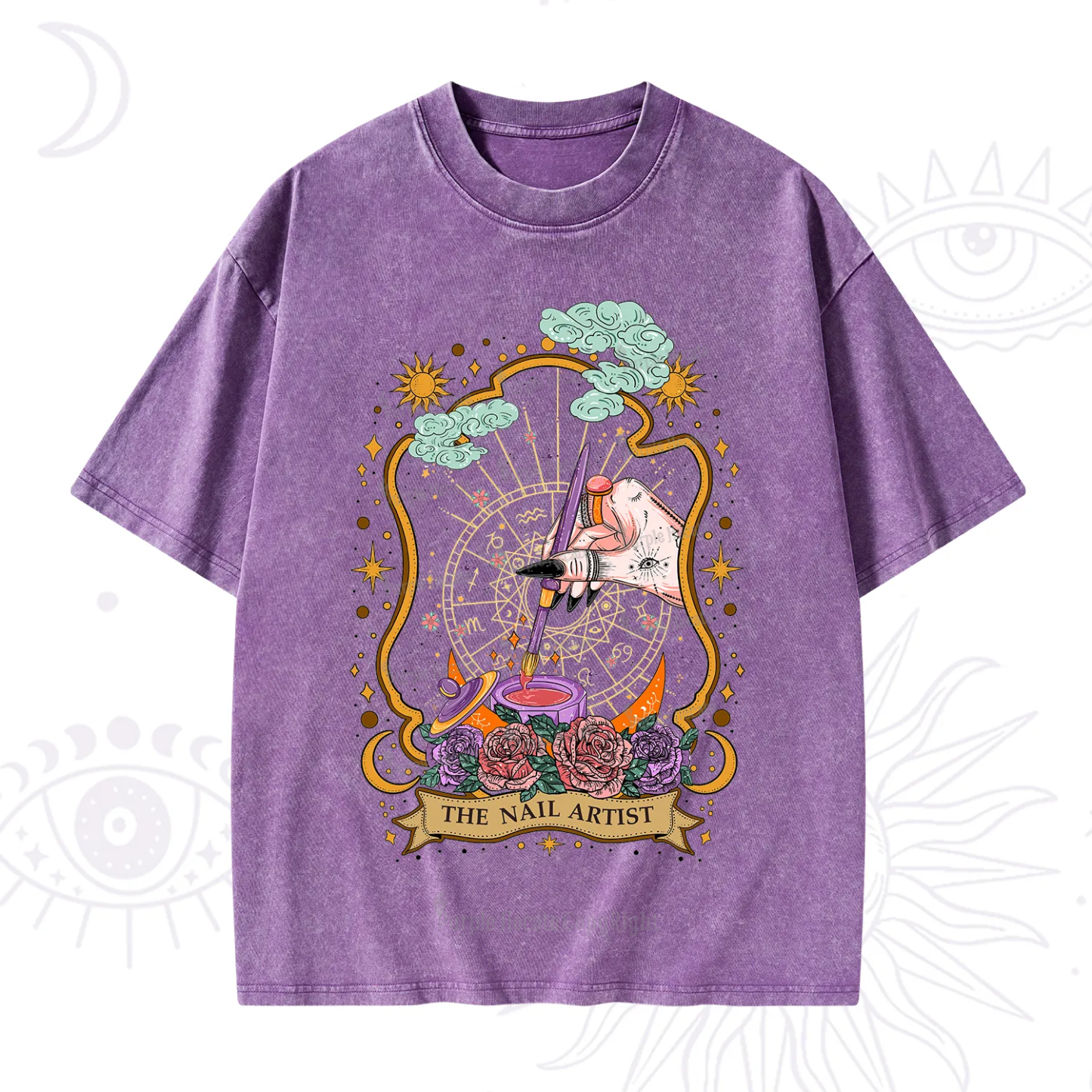 Purplehecate The Nail Artist Washed T-Shirt