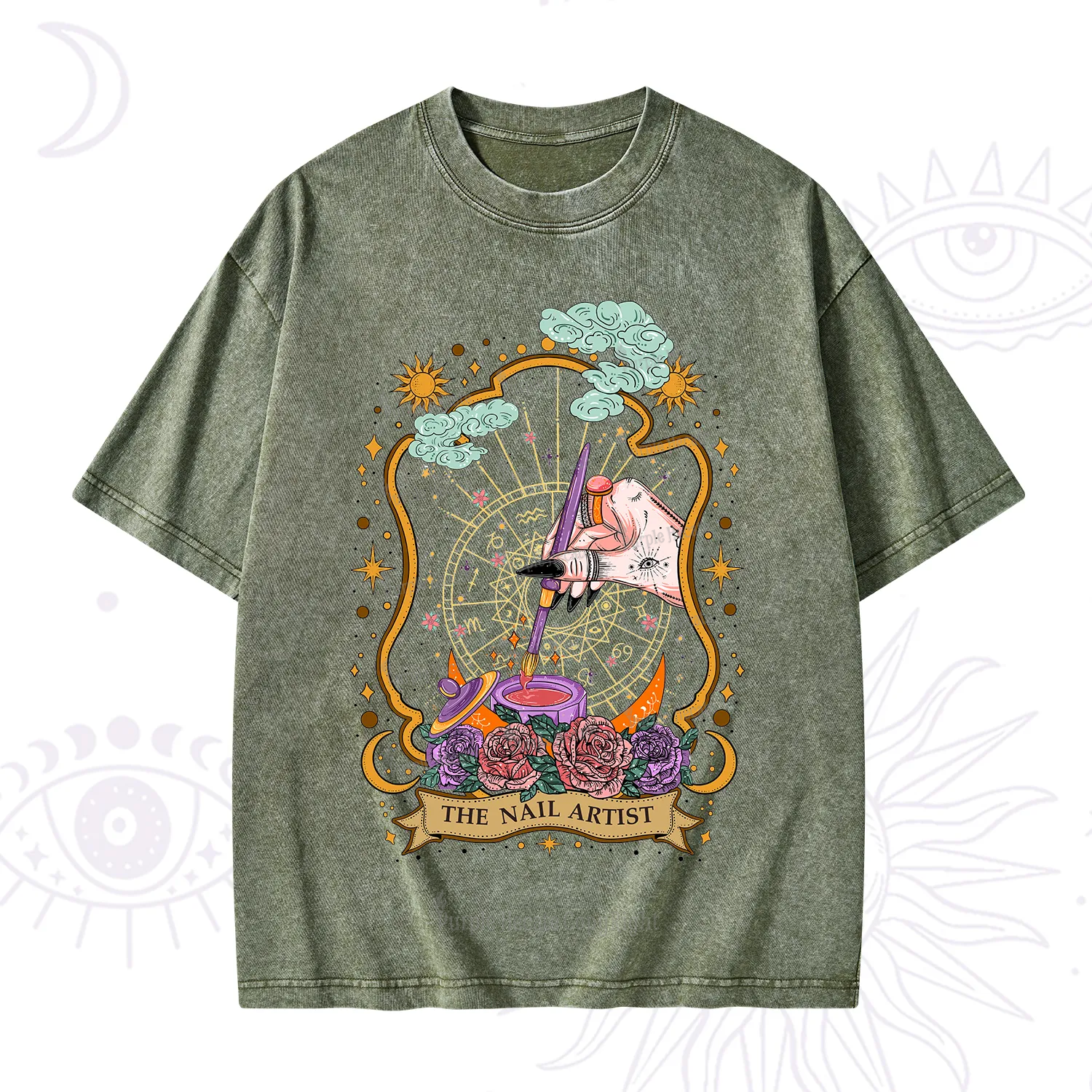 Purplehecate The Nail Artist Washed T-Shirt