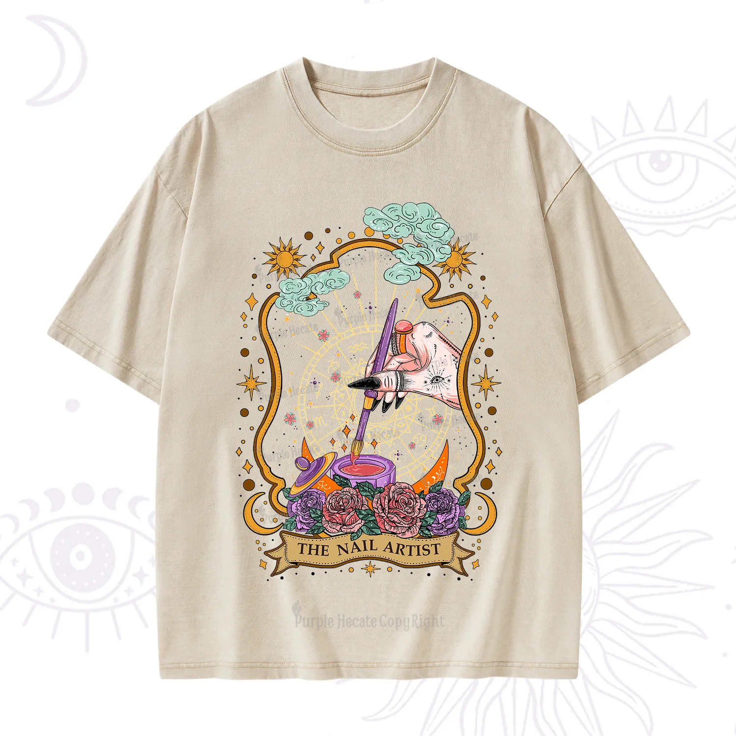 Purplehecate The Nail Artist Washed T-Shirt