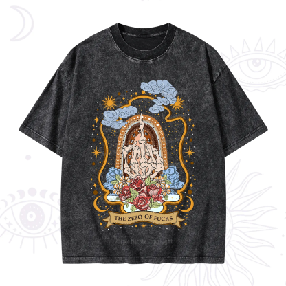 Purplehecate The Zero of Fucks Skeleton Washed T-Shirt