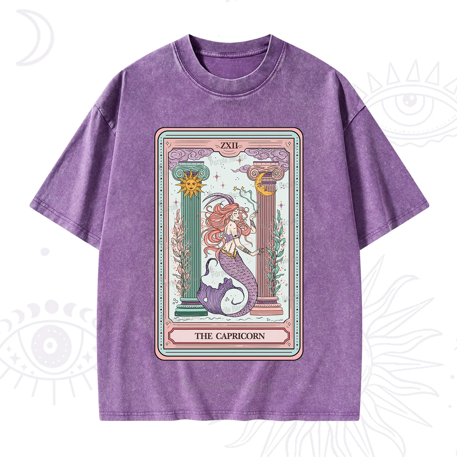 Purplehecate The Capricorn Goddess Tarot Washed T-Shirt