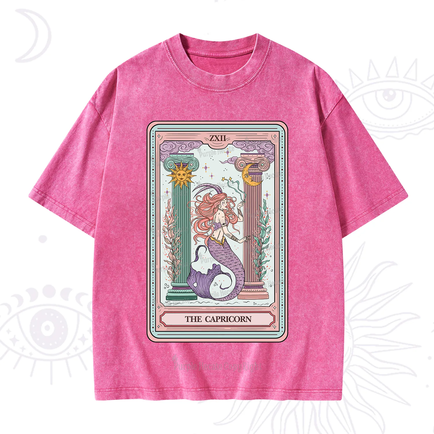 Purplehecate The Capricorn Goddess Tarot Washed T-Shirt