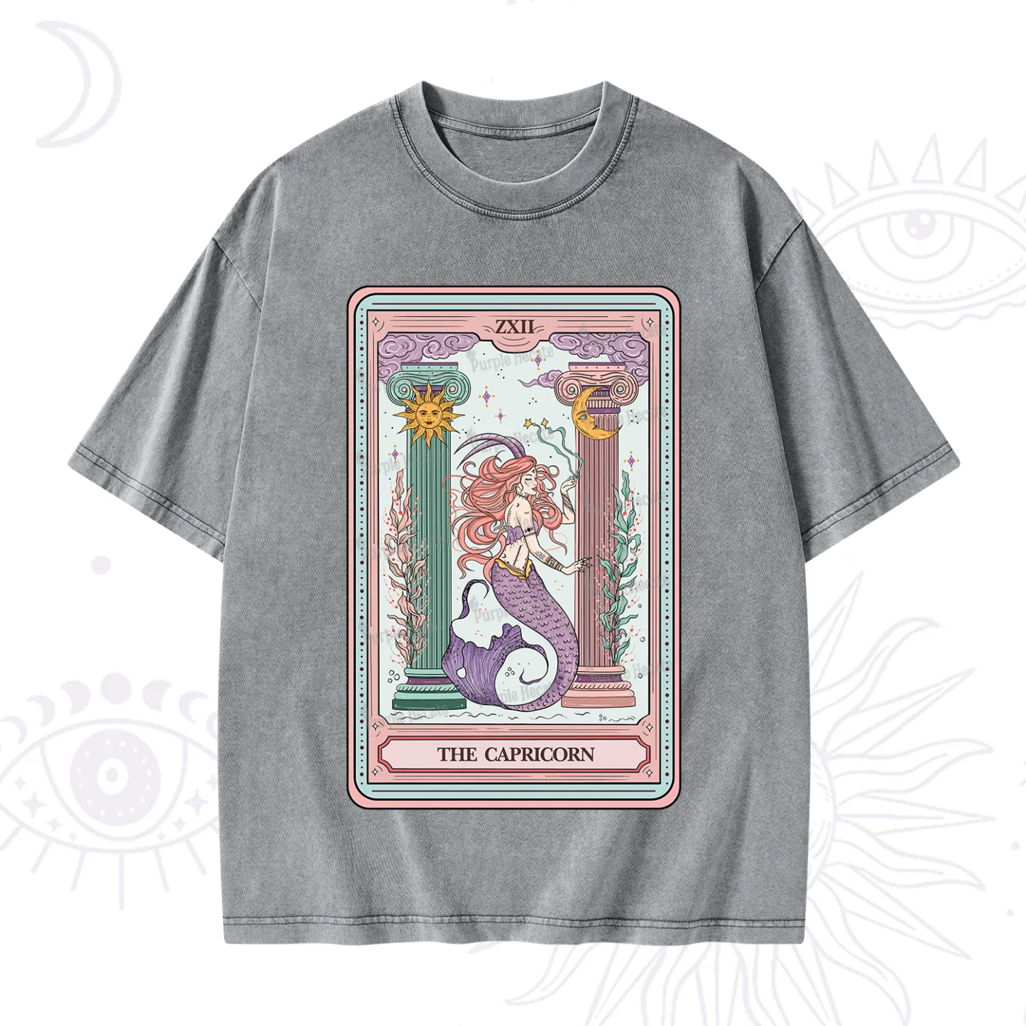 Purplehecate The Capricorn Goddess Tarot Washed T-Shirt