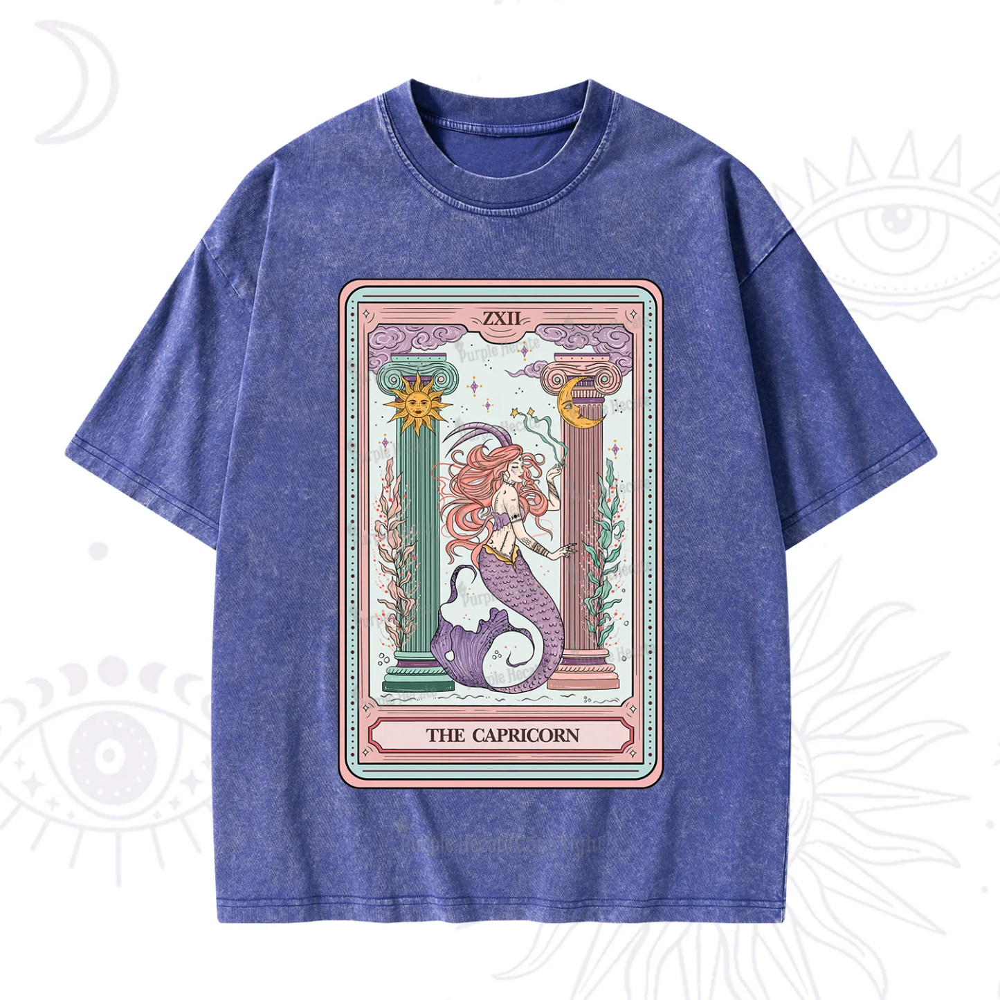 Purplehecate The Capricorn Goddess Tarot Washed T-Shirt
