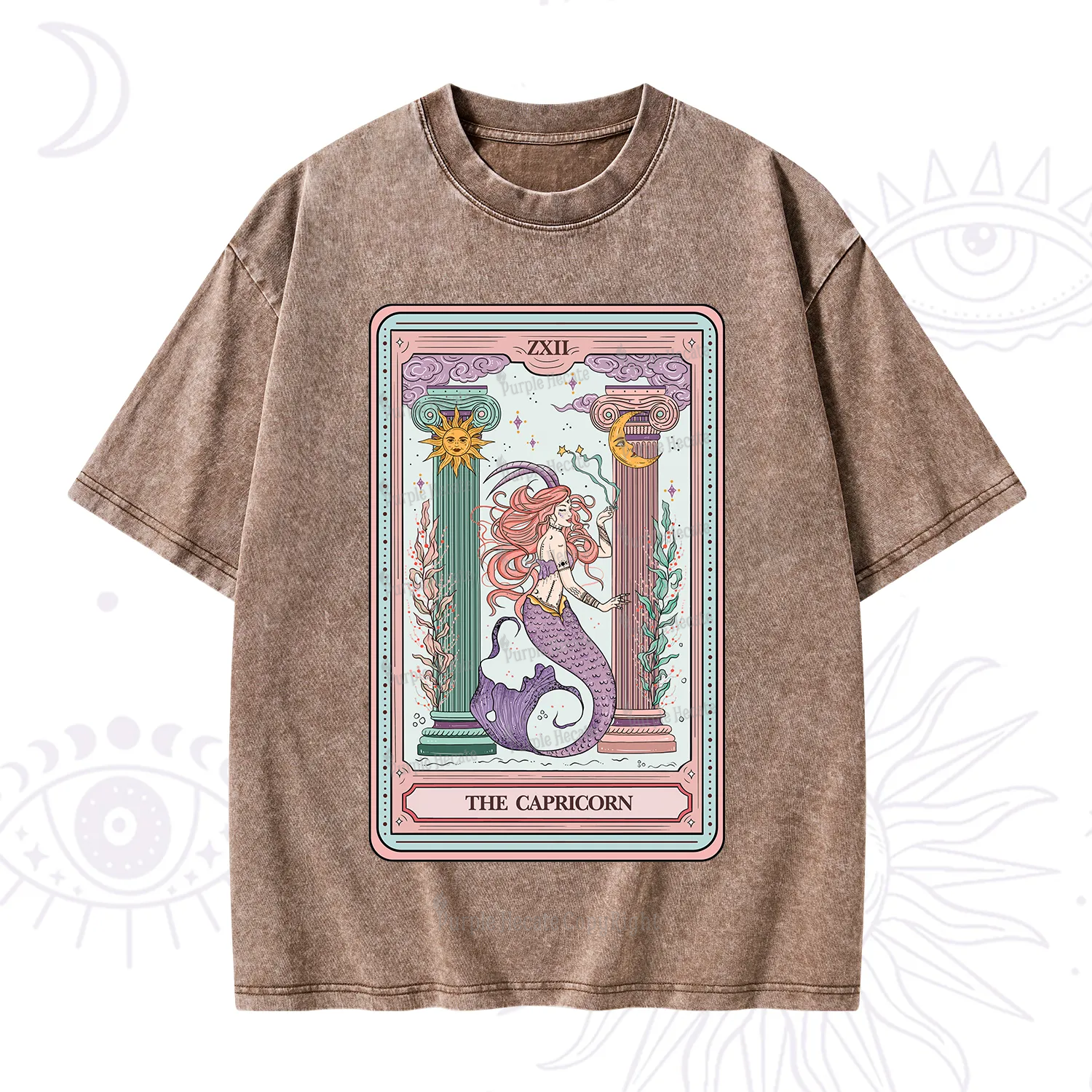 Purplehecate The Capricorn Goddess Tarot Washed T-Shirt