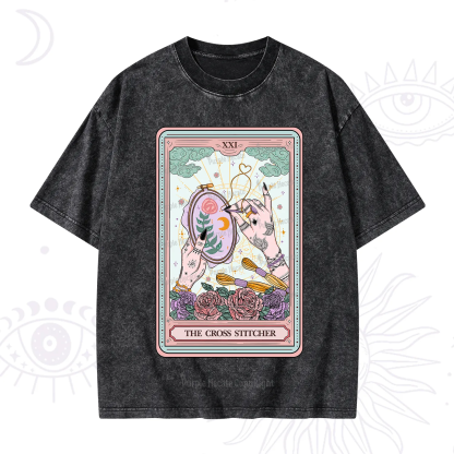 Purplehecate The Cross Stitcher Tarot Washed T-Shirt