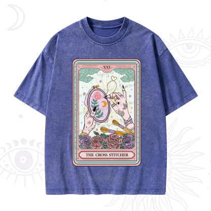 Purplehecate The Cross Stitcher Tarot Washed T-Shirt
