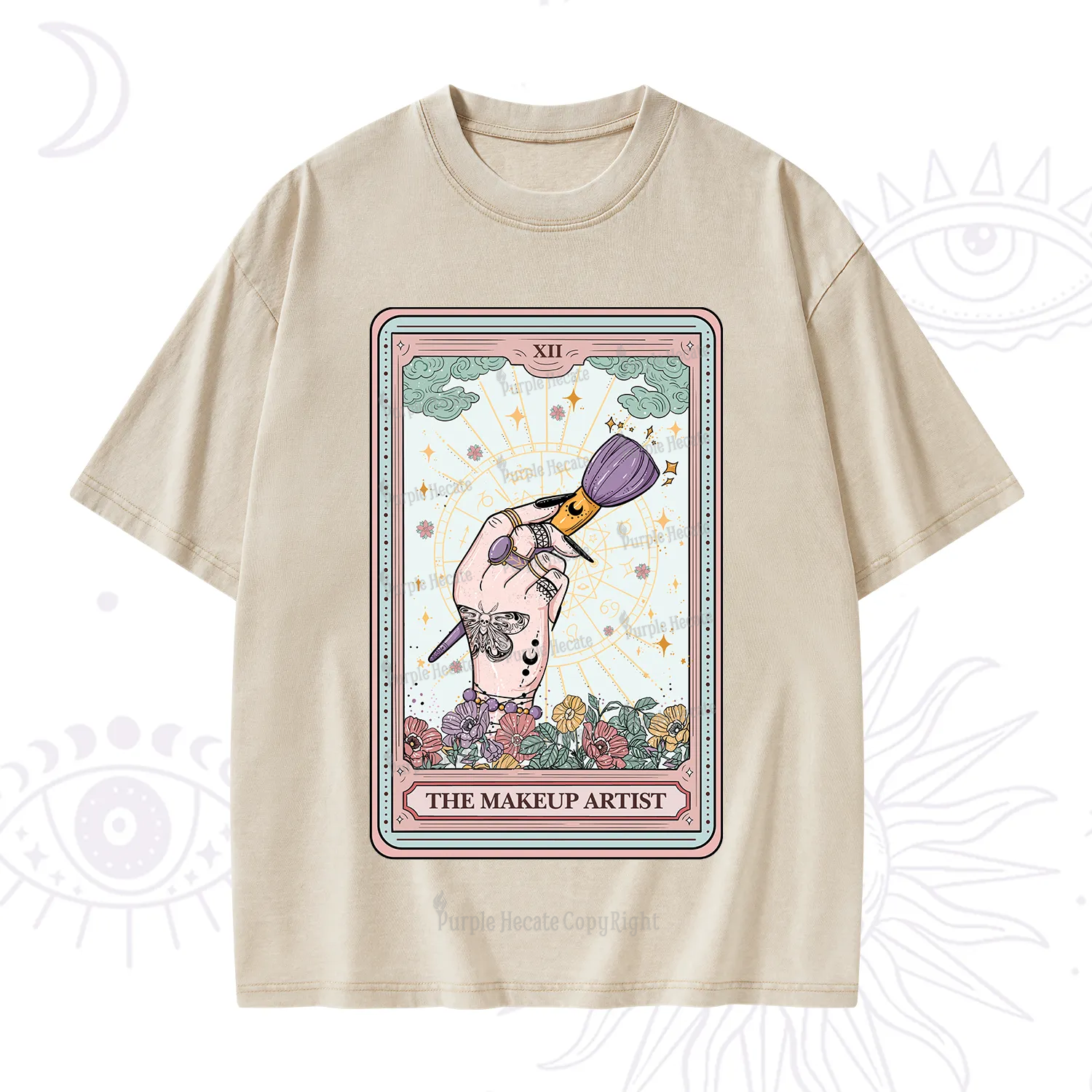 Purplehecate The Makeup Artist Tarot Washed T-Shirt