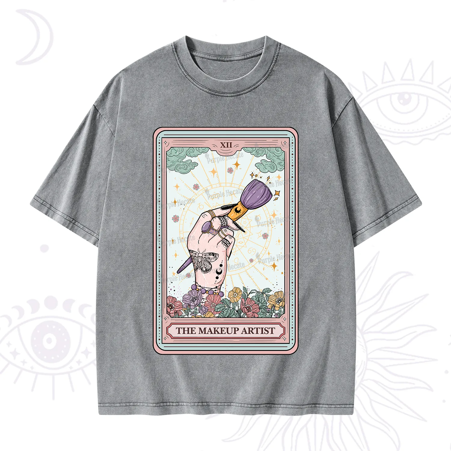 Purplehecate The Makeup Artist Tarot Washed T-Shirt