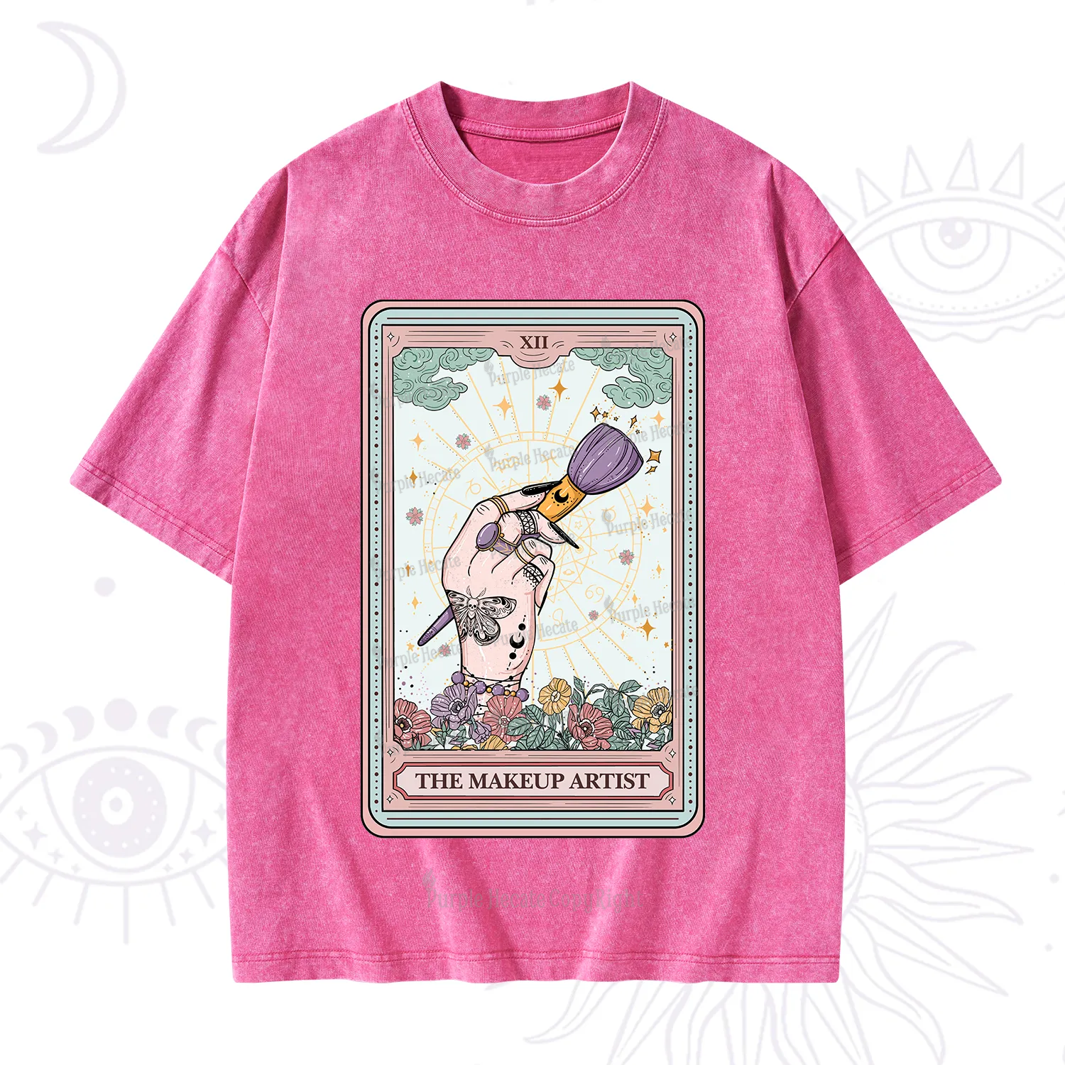 Purplehecate The Makeup Artist Tarot Washed T-Shirt