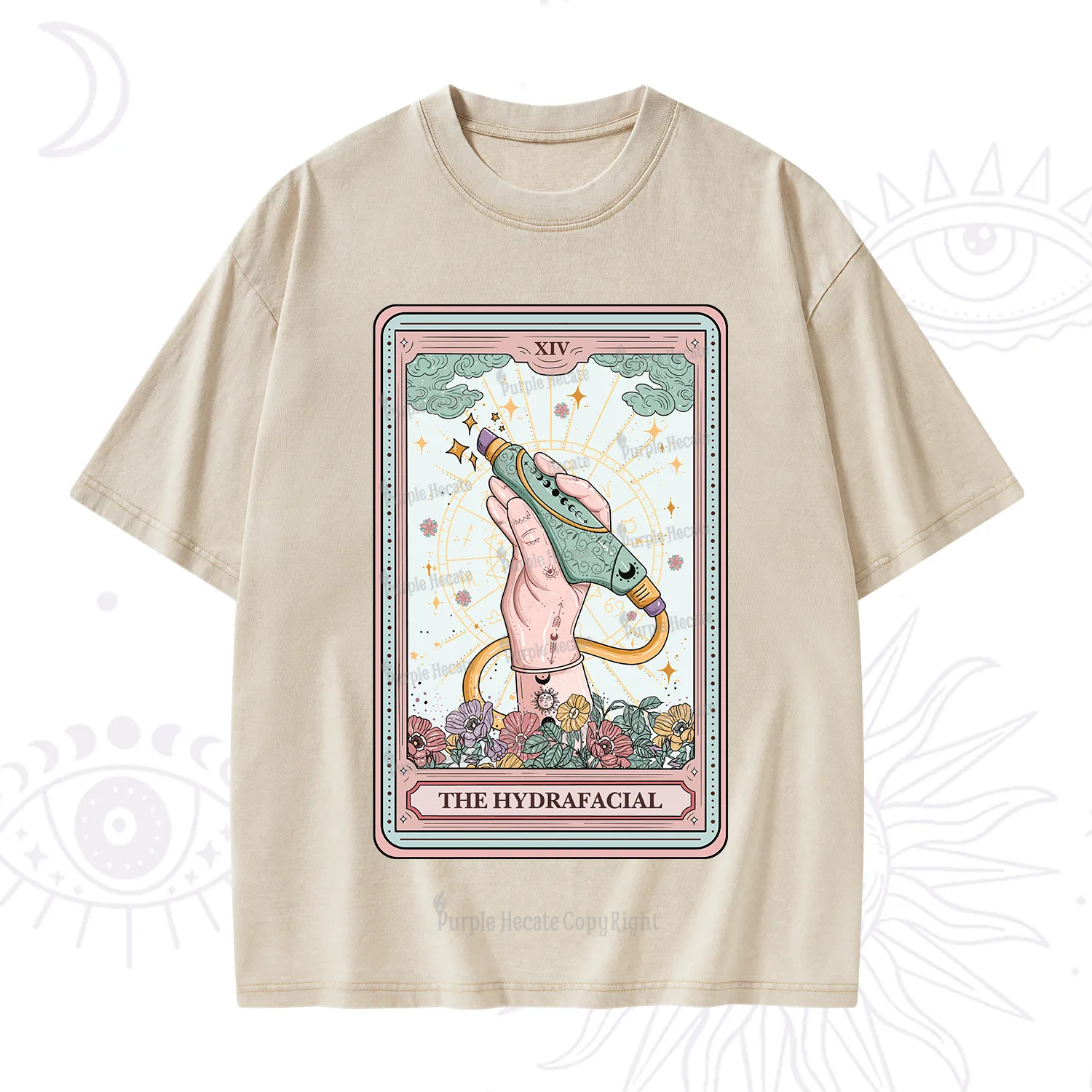 Purplehecate The Hydrafacial Tarot Washed T-Shirt